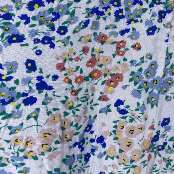 Sim & Sam Blouse Cropped Tie Front V Neck Batwing Sleeves Womens Sz XS Floral - Picture 7 of 9